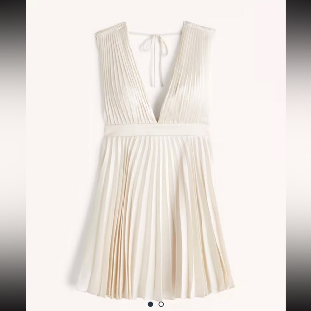 Abercrombie & Fitch Plunge Pleated Mini Dress